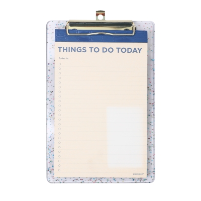 Transparent Glitter Clipboard