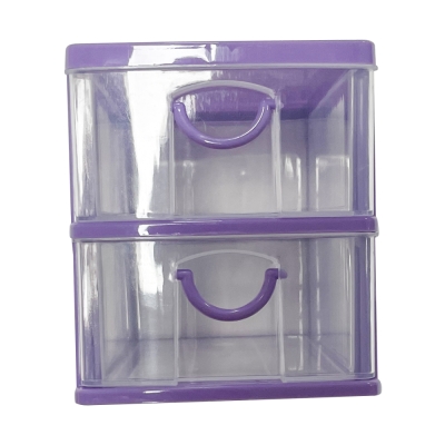 Double layered desktop storage box