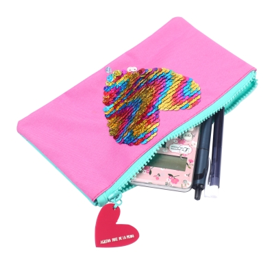 Hearts pencil bag