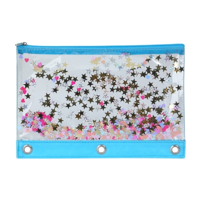 Binder pouch with sequins