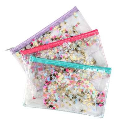 small zipper pouch with sequins